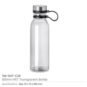 rPET Transparent Bottles Transparent Clear